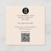 Carte De Visite Carré Cute Babysitter Business Card | Fun & Friendly i (Dos)