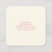 Carte De Visite Carré Cute Bear Face (Dos)