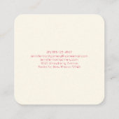 Carte De Visite Carré Cute Bear Face (Dos)