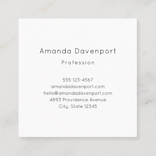 Carte De Visite Carré Cute Bunnies Sharing a Heart (Dos)