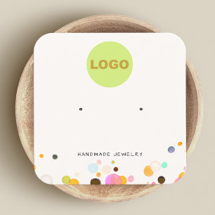 Carte De Visite Carré Cute Confetti pour enfants Étudiant Carré