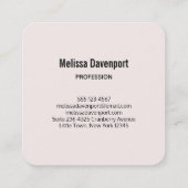 Carte De Visite Carré Cute de Bottle (Dos)