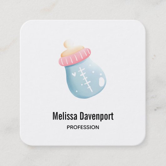 Carte De Visite Carré Cute de Bottle (Devant)