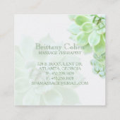 Carte De Visite Carré Cute Elegant Succulent (Dos)