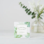 Carte De Visite Carré Cute Elegant Succulent (Debout devant)