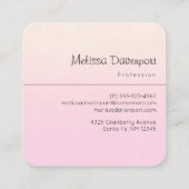 Carte De Visite Carré Cute Giraffe Aquarelle Maman & Bébé (Dos)