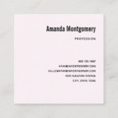 Carte De Visite Carré Cute Kitten dans un Teacup avec les coeurs (Dos)