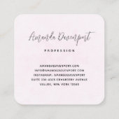 Carte De Visite Carré Cute Kitty Chat Astronauts Motif (Dos)