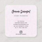 Carte De Visite Carré Cute Kitty Chat Astronauts Motif (Dos)