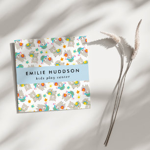 Carte De Visite Carré Cute Llamas, Centre de jeux pour enfants, Centre d