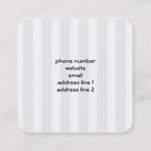 Carte De Visite Carré Cute Panda (Dos)