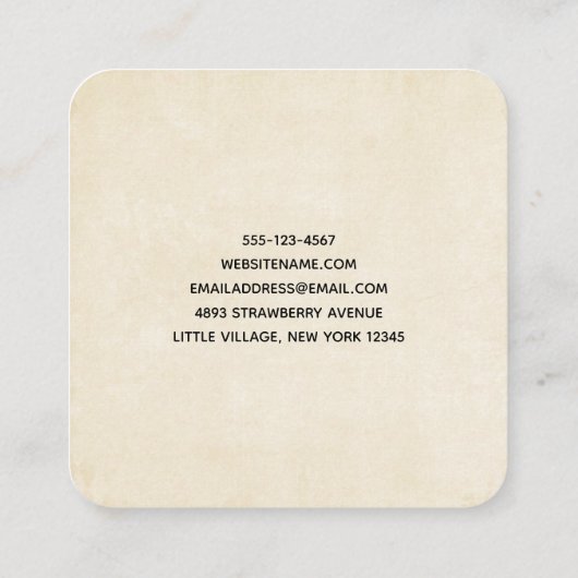 Carte De Visite Carré Cute Panda (Dos)