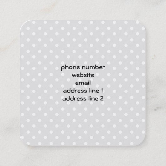 Carte De Visite Carré Cute Panda (Dos)