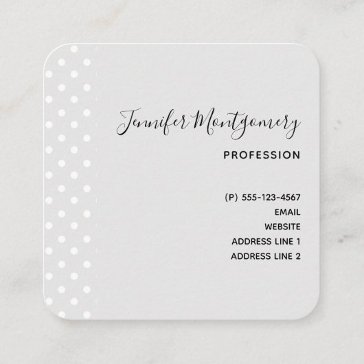 Carte De Visite Carré Cute Panda (Dos)