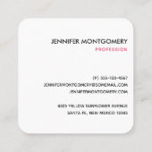 Carte De Visite Carré Cute pastèque Motif rose et vert (Dos)