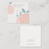 Carte De Visite Carré Cute Peach Fruity Abstrait Bold Hair Clip Display (Devant / Derrière)