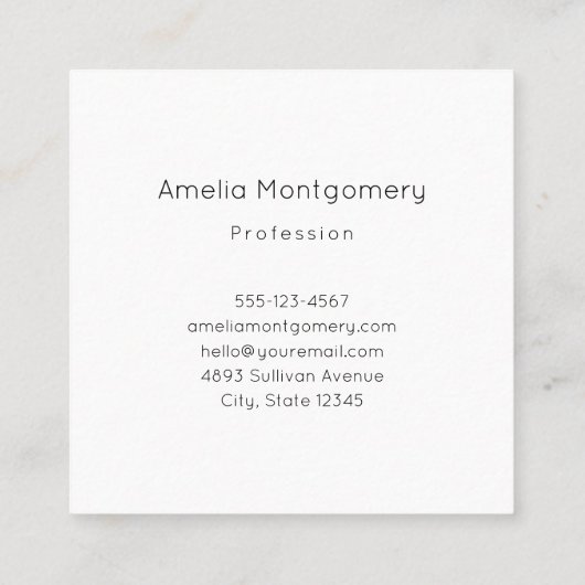 Carte De Visite Carré Cute Sloth Driving a Pink Convertible (Dos)