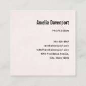 Carte De Visite Carré Cute Tabby Chat avec Coeurs (Dos)