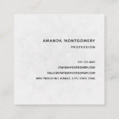 Carte De Visite Carré Cute Tabby Kitten À L'Air Surpris (Dos)