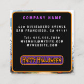 Carte De Visite Carré Cute Trendy Halloween Spooky Collection (Dos)