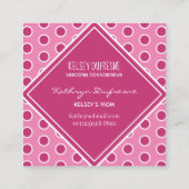 Carte De Visite Carré Cute Unicorn Enfants Jouer (Dos)