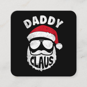 Carte De Visite Carré Daddy Claus Santa Claus Funny Christmas Matching P
