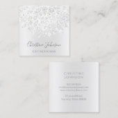 Carte De Visite Carré dahlia cristallin (Devant / Derrière)