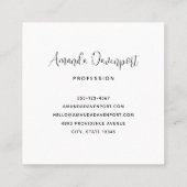 Carte De Visite Carré Daisy Flowers with a Blue Butterfly (Dos)