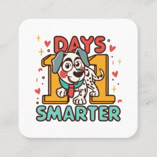 Carte De Visite Carré Dalmatien 101 Jours Plus Intelligent