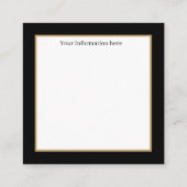 Carte De Visite Carré Dame de Noël rétro Art déco (Dos)