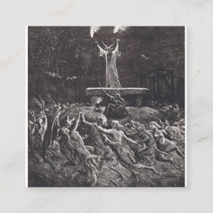 Carte De Visite Carré Dancing At The Sabbath
