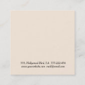 Carte De Visite Carré Dandelion minimaliste élégant (Dos)