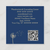 Carte De Visite Carré Dandelions and Mountain Nature QR Code Counselor (Dos)