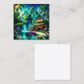 Carte De Visite Carré Dans cette peinture numérique, un artiste a créé u (Devant / Derrière)