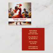 Carte De Visite Carré Danse Instructeur Flamenco Band (Devant / Derrière)