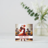 Carte De Visite Carré Danse Instructeur Flamenco Band (Debout devant)