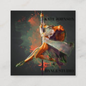 Carte De Visite Carré Danse, Instructeur, Studio (Devant)