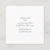 Carte de visite Carré d'aquarelle contemporain (Dos)