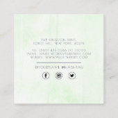 Carte de visite Carré d'aquarelle minimal (Dos)