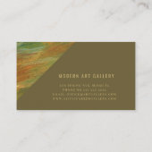 Carte De Visite Carré d'artiste moderne unique abstrait (Dos)