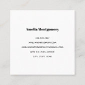 Carte De Visite Carré De Beaux Cerfs Entourés De Roses (Dos)