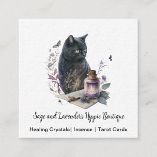 Carte de visite Carré de Black Cat Magick