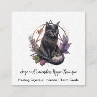 Carte de visite Carré de Black Cat Pagan