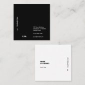 Carte de visite carré de Black&White de (Devant / Derrière)