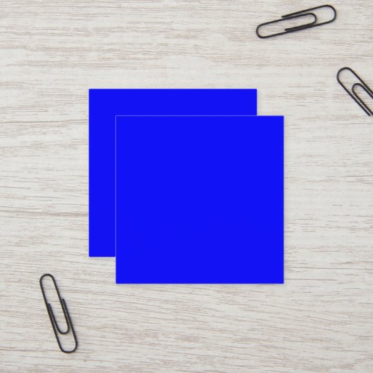 Carte de visite carré de bleu (Devant/Arrière en situation)