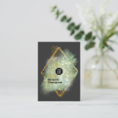 Carte de visite Carré de Bokeh Black et Gold (Debout devant)