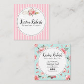 Carte de visite Carré de boulangerie et de fleurs (Devant / Derrière)