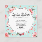 Carte de visite Carré de boulangerie et de fleurs (Dos)