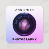 Carte de visite carré de cadre photo de la lentill (Devant)