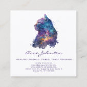 Carte de visite Carré de chat aquarelle (Dos)